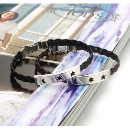 Odolný Titánový Kožený Náramok