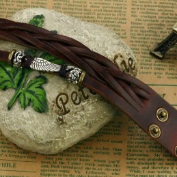 Vysokokvalitný Pánsky Titánový Kožený Náramok