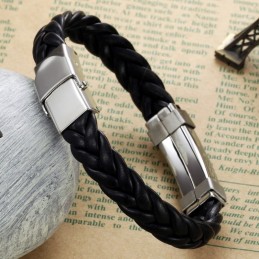 Kráľovná Kvalitného Titánového Koženého Náramku S Kamienkami