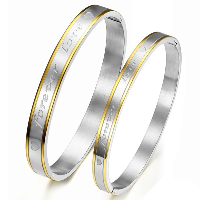 Stabilná Kvalita Forever Love Titanium Bangle Pre Milovníkov