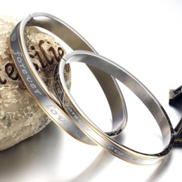 Stabilná Kvalita Forever Love Titanium Bangle Pre Milovníkov