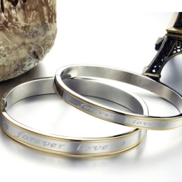 Stabilná Kvalita Forever Love Titanium Bangle Pre Milovníkov