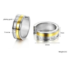 Titánové Náušnice S Jednoduchým Nástenným Vzorom