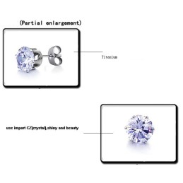 Titánové Náušnice Najvyššej Kvality S Diamantmi
