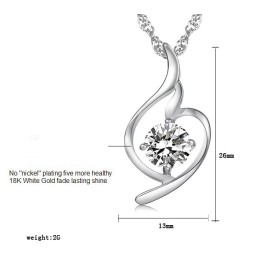 Kráľovná Kvalitného Dámskeho Módneho Platinovo-Titánového Náhrdelníka S Diamantmi