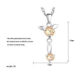 Stabilný Kvalitný Dámsky Fialový  Pokovovaný Titánový Náhrdelník S Diamantom