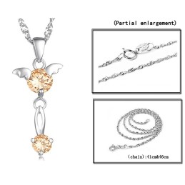 Stabilný Kvalitný Dámsky Fialový  Pokovovaný Titánový Náhrdelník S Diamantom