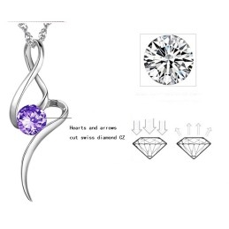 Dobre Sa Predáva Po Celom Svete Dámsky Fialový  Pokovovaný Titánový Náhrdelník S Diamantom