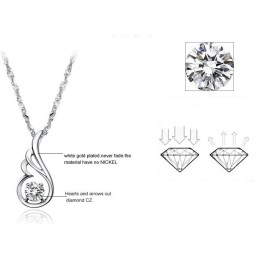Široký Výber Dámskeho Platinového Titánového Náhrdelníka S Diamantmi