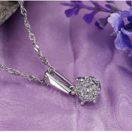 Spoľahlivý Reputačný Dámsky Platinový Titánový Náhrdelník S Diamantom