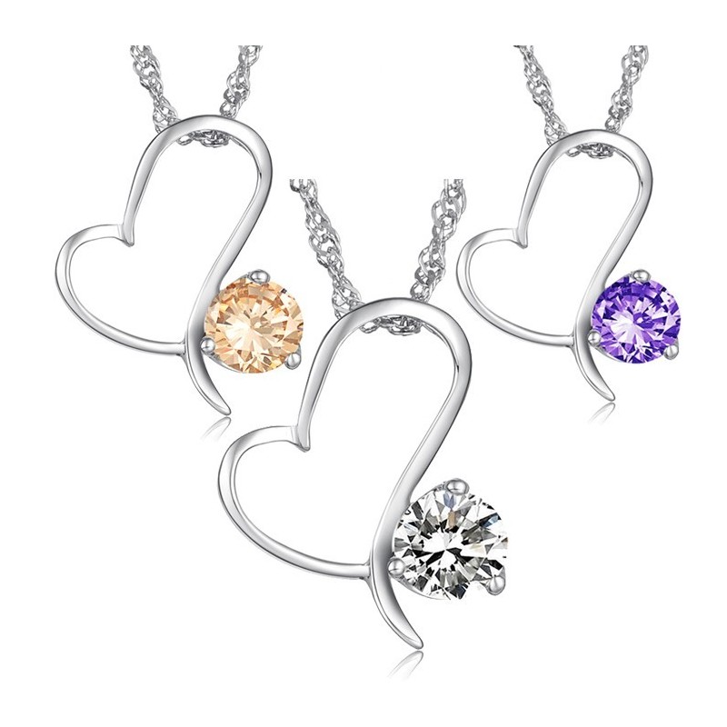 Vysokokvalitný Dámsky  Titánový Náhrdelník S Diamantmi