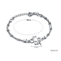 Zaručená Kvalita A Množstvo Dámsky  Titánový Náramok Na Členok V Tvare Ďateliny