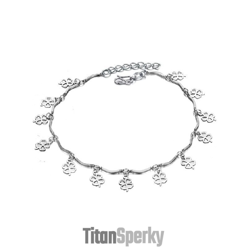 Zaručená Kvalita A Množstvo Dámsky  Titánový Náramok Na Členok V Tvare Ďateliny