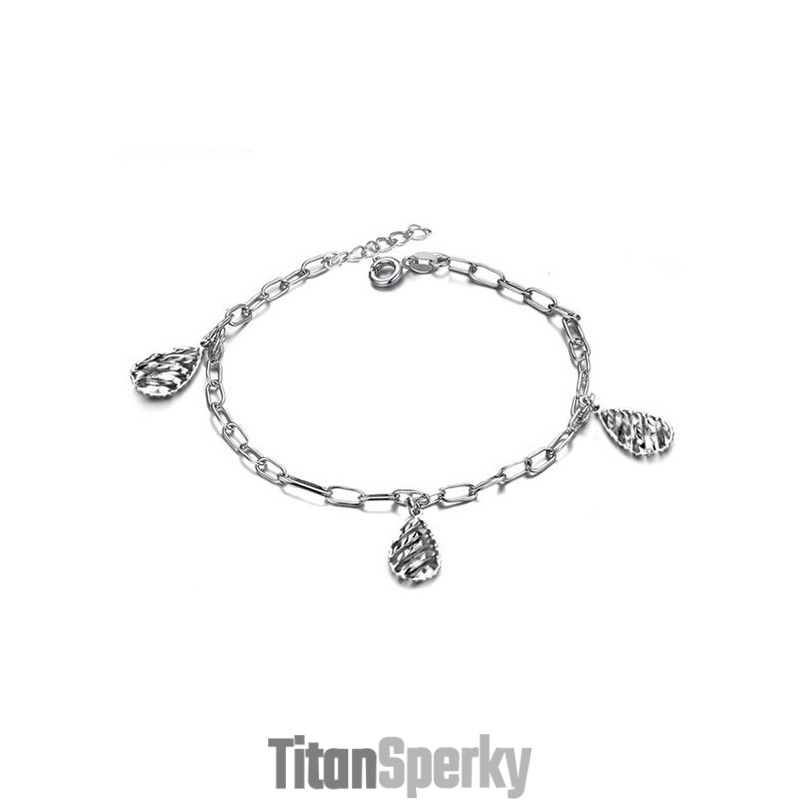 Vysokokvalitný Dámsky Dutý  Pokovovaný Titánový Náramok Na Členok