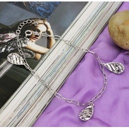 Vysokokvalitný Dámsky Dutý  Pokovovaný Titánový Náramok Na Členok