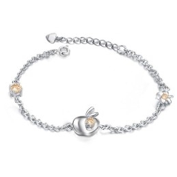 Spoľahlivý Reputačný Dámsky Dutý  Titánový Náramok S Kamienkami