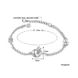 Spoľahlivý Reputačný Dámsky Dutý  Titánový Náramok S Kamienkami