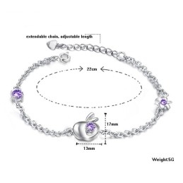 Spoľahlivý Reputačný Dámsky Dutý  Titánový Náramok S Kamienkami