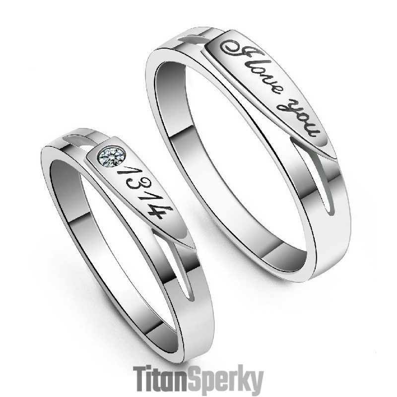 Vysokokvalitný  Pokovovaný Titánový Prsteň Pre Milovníkov