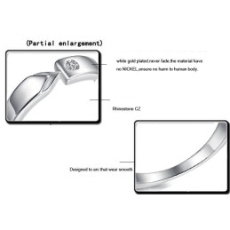 Vysokokvalitný  Pokovovaný Titánový Prsteň Pre Milovníkov S Kamienkami