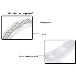 Vysokokvalitný Biely Volfrámový Keramický Prsteň S Kamienkami