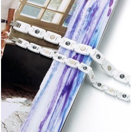 Vysokokvalitný Biely Volfrámový Keramický Náramok Pre Milovníkov S Kamienkami