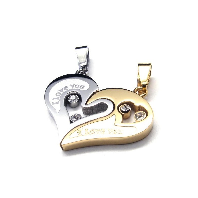 Titánové Prívesky S Motívom Srdca Pre Páry - Zadarmo