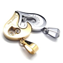 Titánové Prívesky S Motívom Srdca Pre Páry - Zadarmo