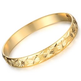 Elegantný Dámsky Náramok Stabilnej Kvality Pozlátený 18K Zlatom