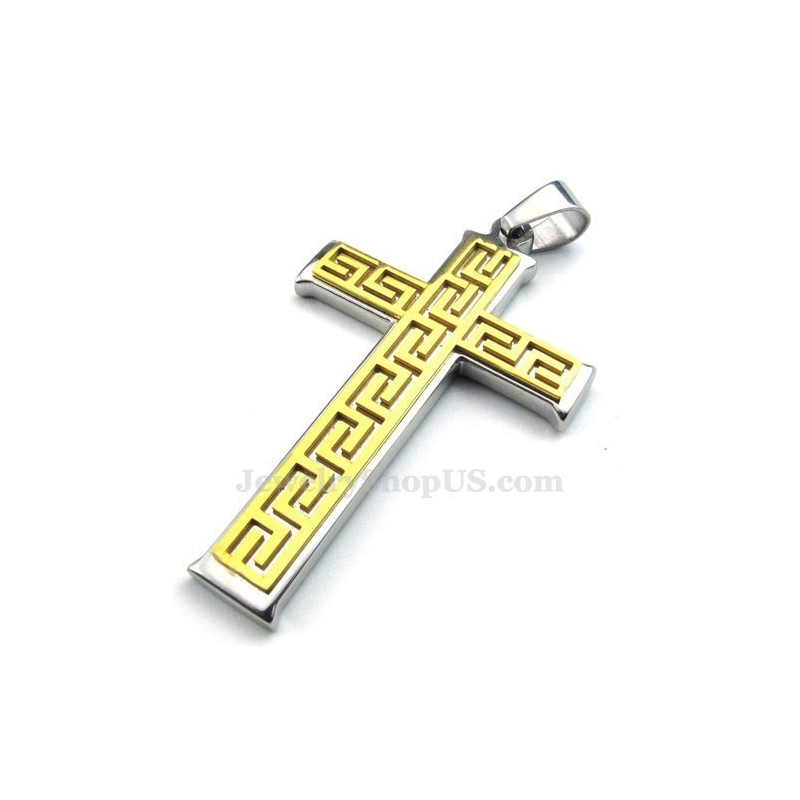 Pánsky Módny Titánový Náhrdelník S Krížom A Príveskom (Retiazka Zadarmo)