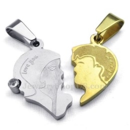 Titánový Prívesok S Rozdelenými Srdcami Pre Páry (Retiazka Zadarmo) (Jeden Pár)