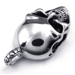 Strieborný Titánový Prívesok S Lebkou (Retiazka Zadarmo)