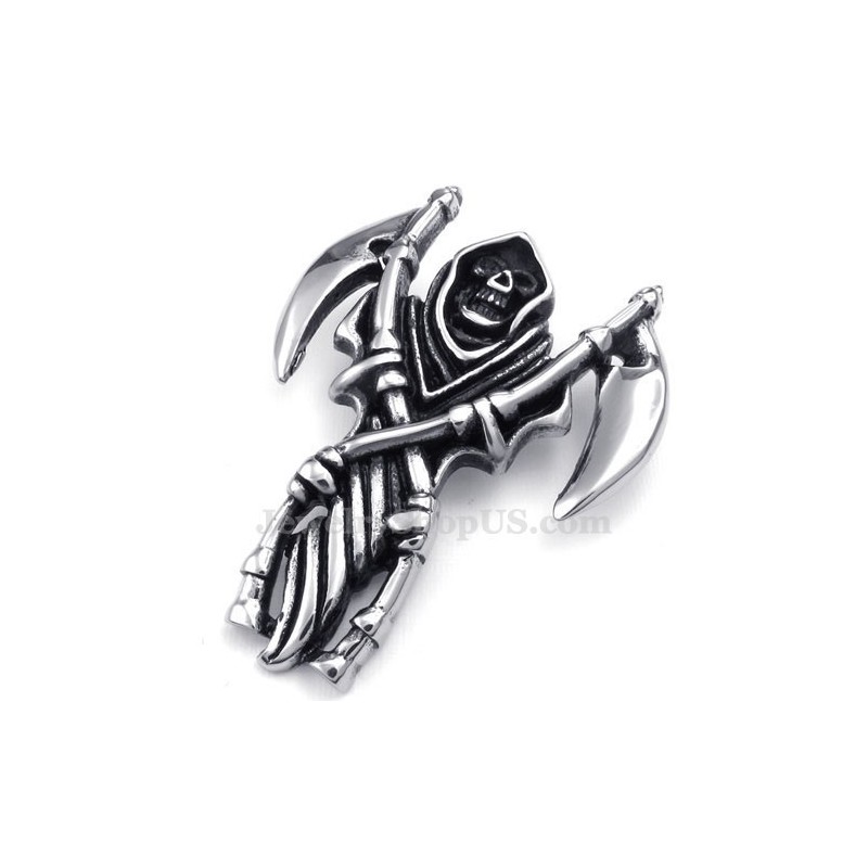 Titánový Náhrdelník S Príveskom Grim Reaper (Retiazka Zadarmo)