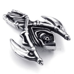 Titánový Náhrdelník S Príveskom Grim Reaper (Retiazka Zadarmo)