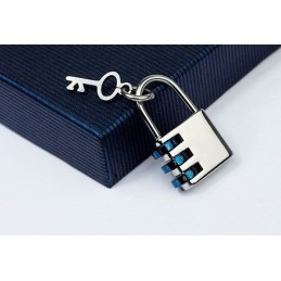 Módny Pánsky Titánový Prívesok S Kódovým Zámkom A Kľúčom - Retiazka Zadarmo
