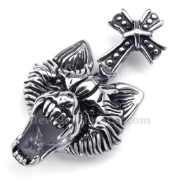 Titánový Náhrdelník S Príveskom V Tvare Vlčej Hlavy (Retiazka Zadarmo)