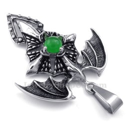Titánový Prívesok S Pterosaurom Zo Zelených Korálok (Retiazka Zadarmo)