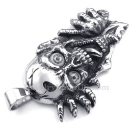 Titánový Prívesok S Lebkou Black Eyes (Retiazka Zadarmo)