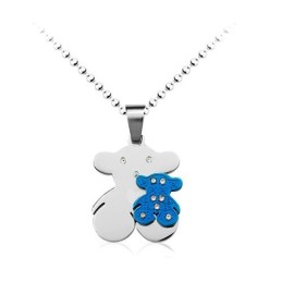 Titánový Prívesok Sweetheart Blue And Silver Tous - Retiazka Zadarmo