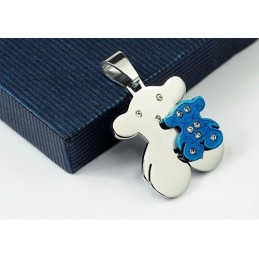 Titánový Prívesok Sweetheart Blue And Silver Tous - Retiazka Zadarmo