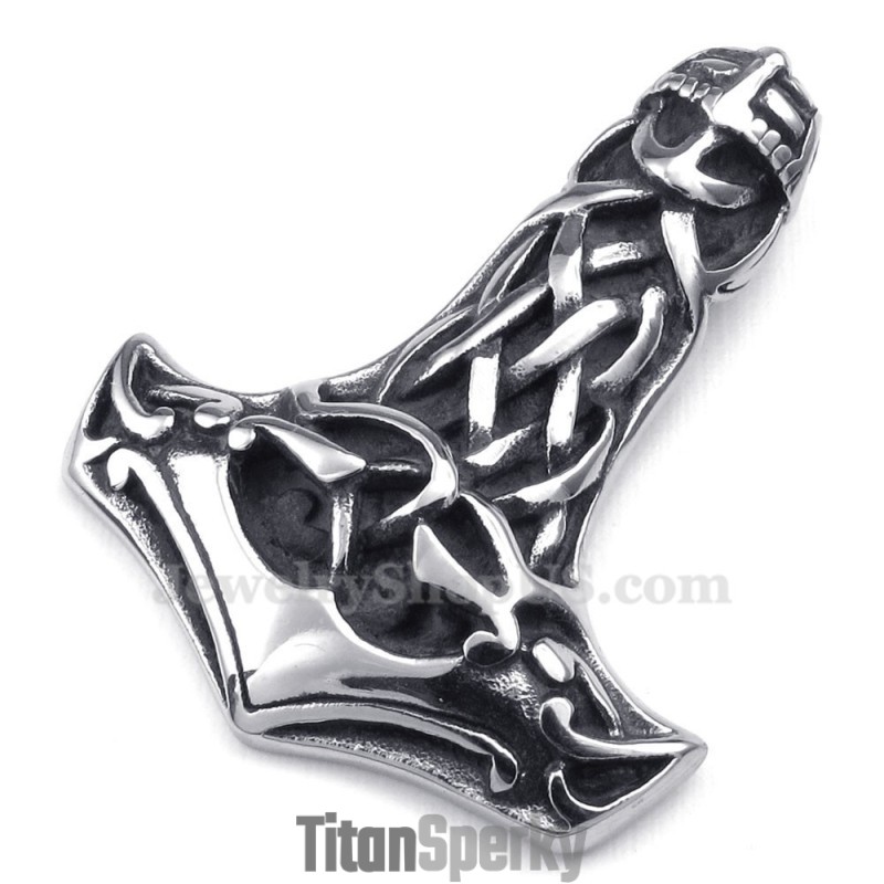 Náhrdelník S Príveskom Lebka A Titán Thorovo Kladivo (Retiazka Zadarmo)