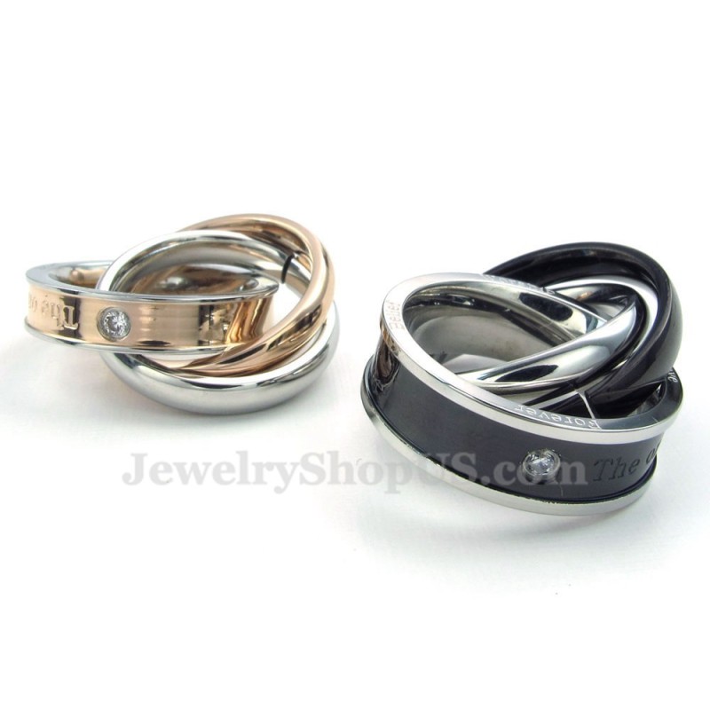 Titánový Náhrdelník S Príveskom Pre Páry S Prepletenými Kruhmi (Retiazka Zadarmo) (Jeden Pár)