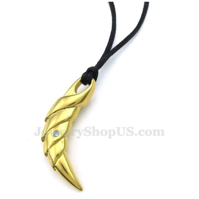 Zlatý Titánový Prívesok S Pazúrom (Retiazka Zadarmo)