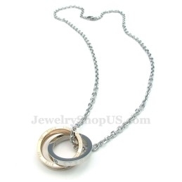 Titánový Náhrdelník S Prepletenými Kruhmi Pre Páry (Retiazka Zadarmo) (Jeden Pár)