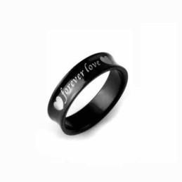 Pánsky Prsteň Forever Love 6 Mm Čierny Titán