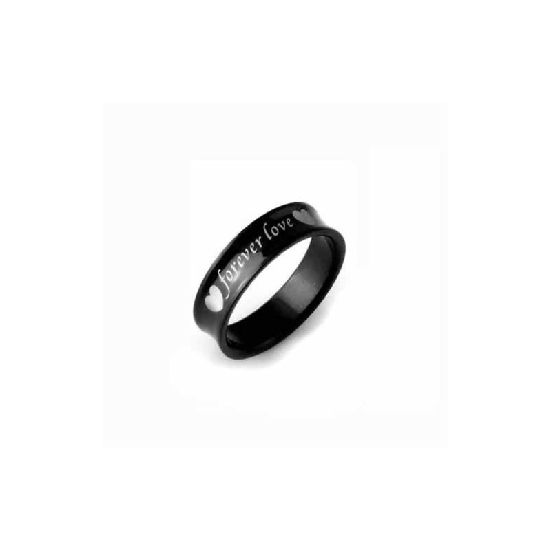 Pánsky Prsteň Forever Love 6 Mm Čierny Titán Pánsky Prsteň Forever Love 6 Mm Čierny Titán