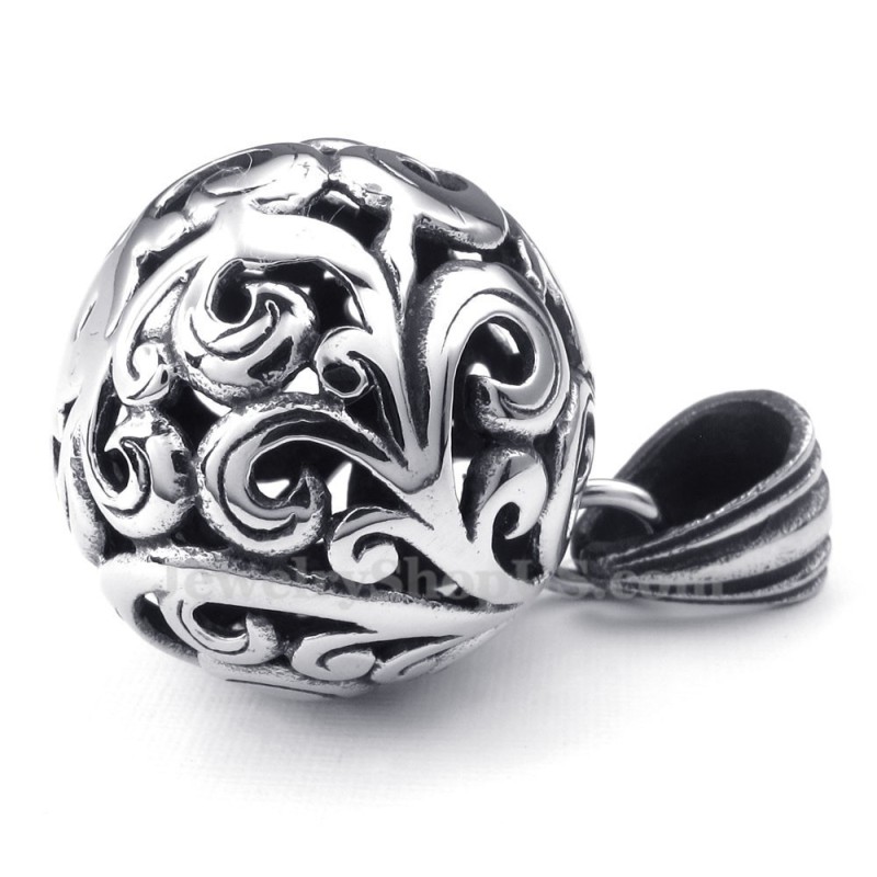 Titánový Prívesok S Dutou Guľôčkou (Retiazka Zadarmo)