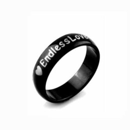 Pánsky Prsteň Endless Love 6 Mm Čierny Titán