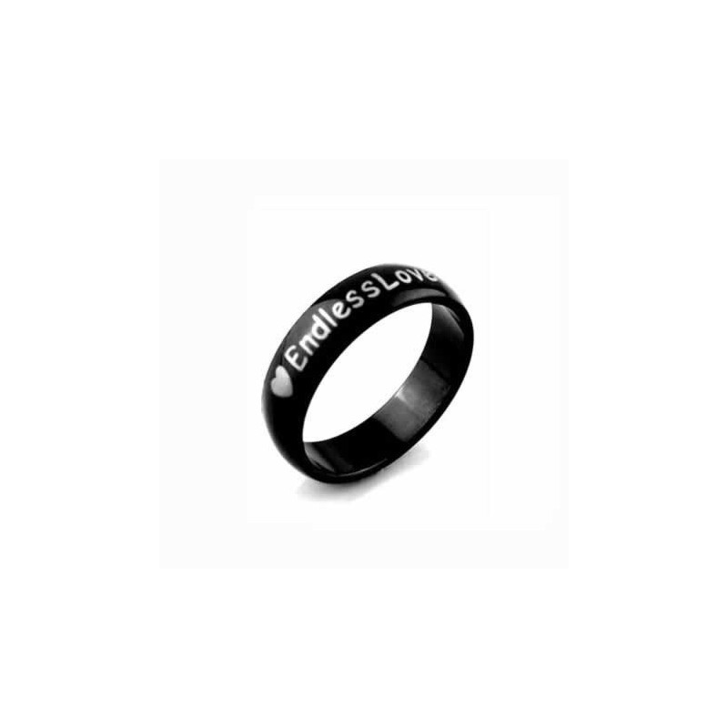 Pánsky Prsteň Endless Love 6 Mm Čierny Titán Pánsky Prsteň Endless Love 6 Mm Čierny Titán