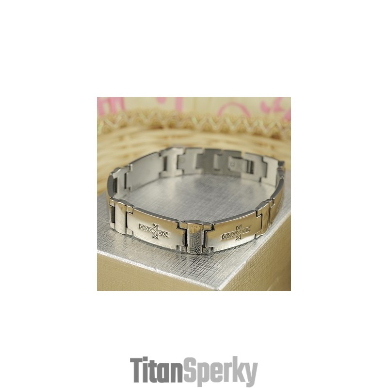 Pánske Titánové Náramky S Krížom